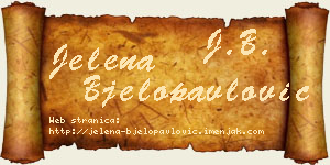 Jelena Bjelopavlović vizit kartica